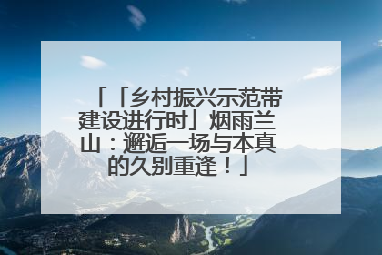 「乡村振兴示范带建设进行时」烟雨兰山：邂逅一场与本真的久别重逢！