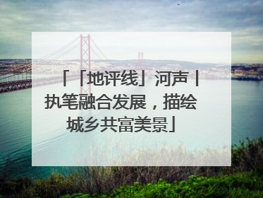 「地评线」河声丨执笔融合发展，描绘城乡共富美景