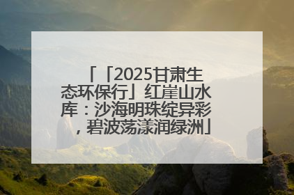 「2025甘肃生态环保行」红崖山水库：沙海明珠绽异彩，碧波荡漾润绿洲