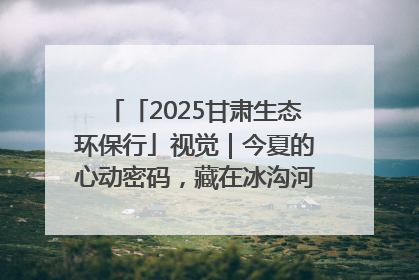 「2025甘肃生态环保行」视觉｜今夏的心动密码，藏在冰沟河的潋滟波光里