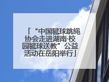 “中国毽球跳绳协会走进湖南·校园毽球送教”公益活动在岳阳举行