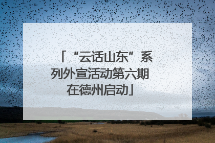 “云话山东”系列外宣活动第六期在德州启动