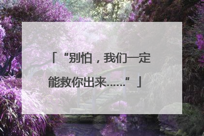 “别怕，我们一定能救你出来……”