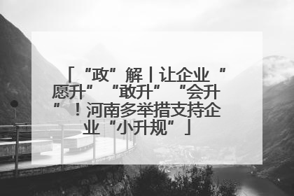 “政”解丨让企业“愿升”“敢升”“会升”！河南多举措支持企业“小升规”