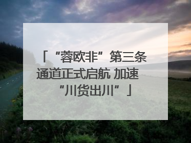 “蓉欧非”第三条通道正式启航 加速“川货出川”