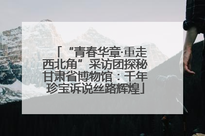 “青春华章·重走西北角”采访团探秘甘肃省博物馆：千年珍宝诉说丝路辉煌