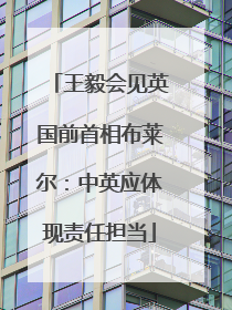 王毅会见英国前首相布莱尔：中英应体现责任担当
