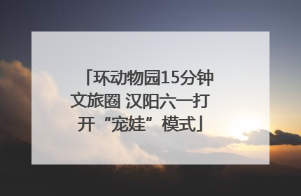 环动物园15分钟文旅圈 汉阳六一打开“宠娃”模式