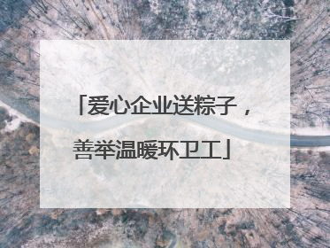爱心企业送粽子，善举温暖环卫工