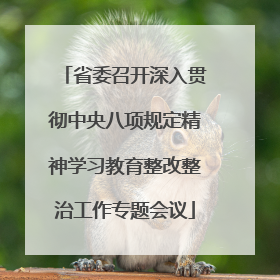 省委召开深入贯彻中央八项规定精神学习教育整改整治工作专题会议