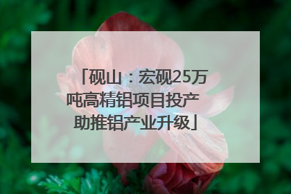 砚山：宏砚25万吨高精铝项目投产 助推铝产业升级