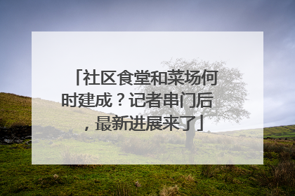 社区食堂和菜场何时建成？记者串门后，最新进展来了