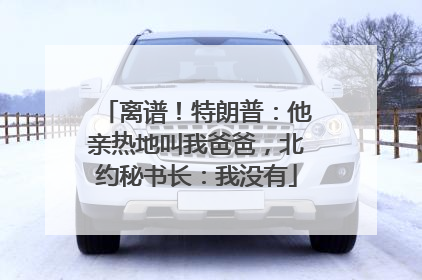 离谱！特朗普：他亲热地叫我爸爸，北约秘书长：我没有