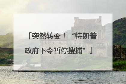 突然转变！“特朗普政府下令暂停搜捕”