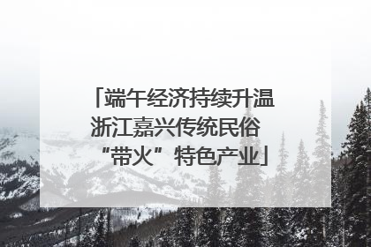 端午经济持续升温 浙江嘉兴传统民俗“带火”特色产业