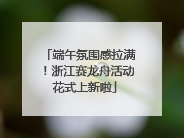 端午氛围感拉满！浙江赛龙舟活动花式上新啦
