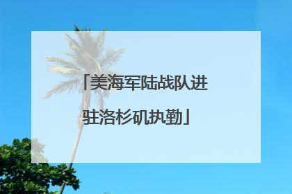 美海军陆战队进驻洛杉矶执勤