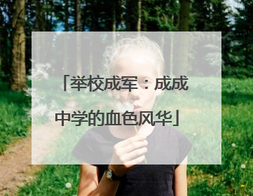 举校成军：成成中学的血色风华