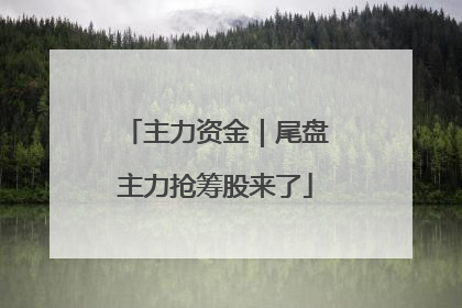 主力资金｜尾盘主力抢筹股来了