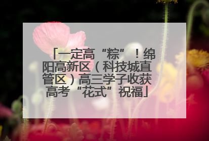 一定高“粽”！绵阳高新区（科技城直管区）高三学子收获高考“花式”祝福