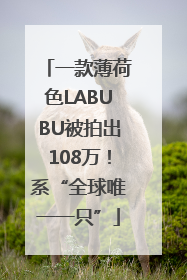 一款薄荷色LABUBU被拍出108万！系“全球唯一一只”