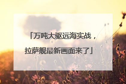万吨大驱远海实战，拉萨舰最新画面来了