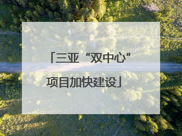三亚“双中心”项目加快建设