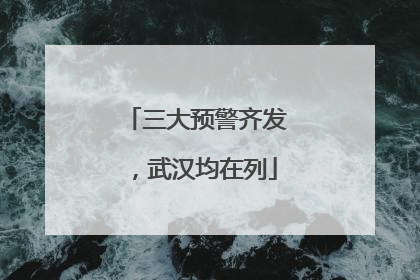 三大预警齐发，武汉均在列