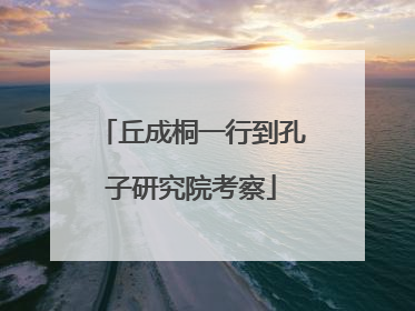 丘成桐一行到孔子研究院考察