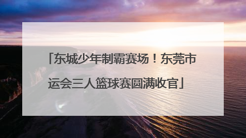 东城少年制霸赛场！东莞市运会三人篮球赛圆满收官