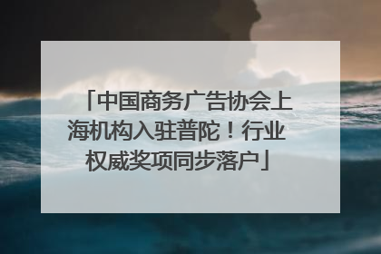 中国商务广告协会上海机构入驻普陀！行业权威奖项同步落户