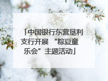 中国银行东营垦利支行开展 “粽夏童乐会”主题活动