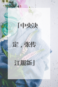 中央决定，张传江履新
