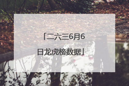 二六三6月6日龙虎榜数据