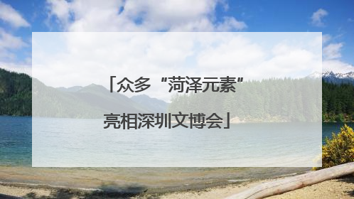 众多“菏泽元素”亮相深圳文博会