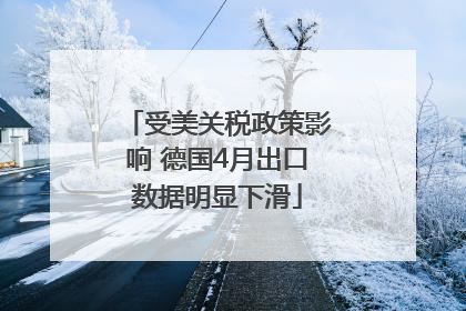 受美关税政策影响 德国4月出口数据明显下滑