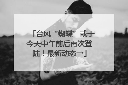 台风“蝴蝶”或于今天中午前后再次登陆！最新动态→