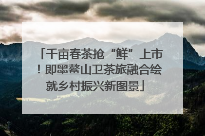 千亩春茶抢“鲜”上市！即墨鳌山卫茶旅融合绘就乡村振兴新图景