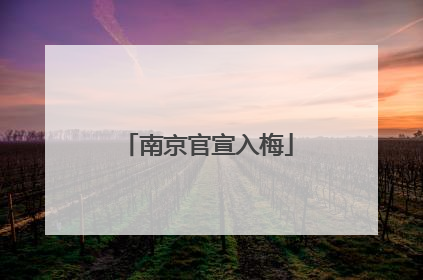 南京官宣入梅