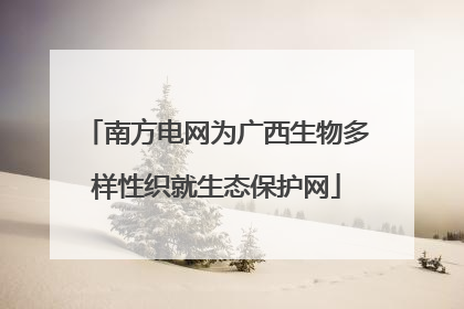 南方电网为广西生物多样性织就生态保护网