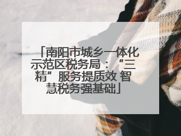 南阳市城乡一体化示范区税务局：“三精”服务提质效 智慧税务强基础