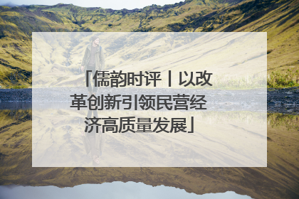 儒韵时评丨以改革创新引领民营经济高质量发展