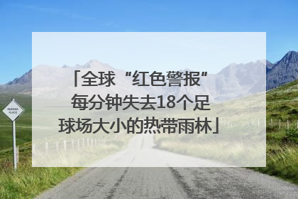 全球“红色警报”  每分钟失去18个足球场大小的热带雨林
