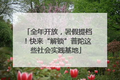 全年开放，暑假提档！快来“解锁”普陀这些社会实践基地