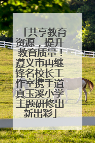 共享教育资源，提升教育质量！遵义市冉继锋名校长工作室携手道真玉溪小学主题研修出新出彩