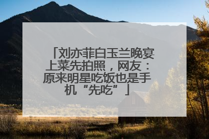 刘亦菲白玉兰晚宴上菜先拍照，网友：原来明星吃饭也是手机“先吃”