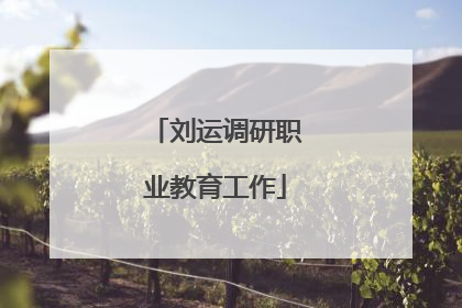 刘运调研职业教育工作