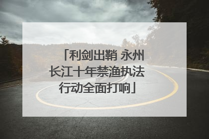利剑出鞘 永州长江十年禁渔执法行动全面打响