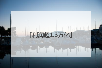 利润超1.3万亿
