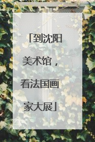 到沈阳美术馆，看法国画家大展